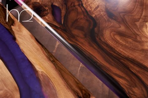 Rustic Wooden Dining Table Midcentury Modern Style Walnut For Sale at ...