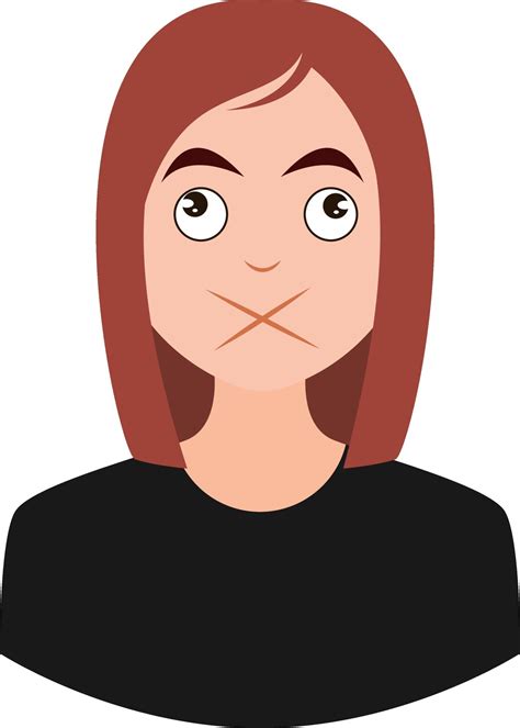 Girl cant speak, illustration, vector on white background 12269230 Vector Art at Vecteezy
