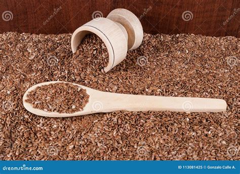 Flax Seeds Linseed. To Prevent Diseases and Control Overweight Stock Image - Image of flaxseed ...
