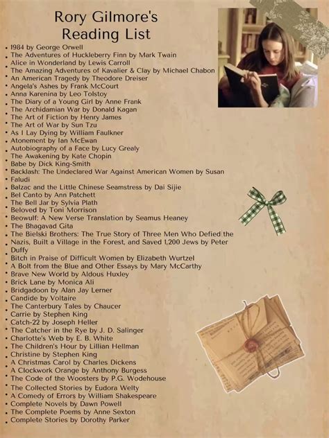 The Ultimate Rory Gilmore Reading List Including ALL The Books She Read ...