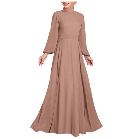 Abayas Maxi Dresses for Women Islamic Muslim Kaftan Abaya Dress Long ...