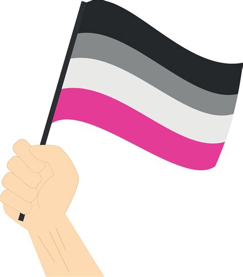 Hand holding and raising Gynephilia pride flag isolated on white ...