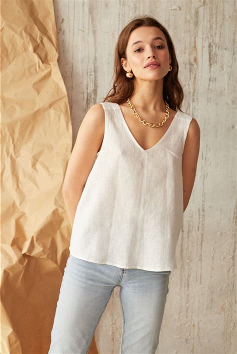 Best White Linen Tops at Kathleen Perry blog