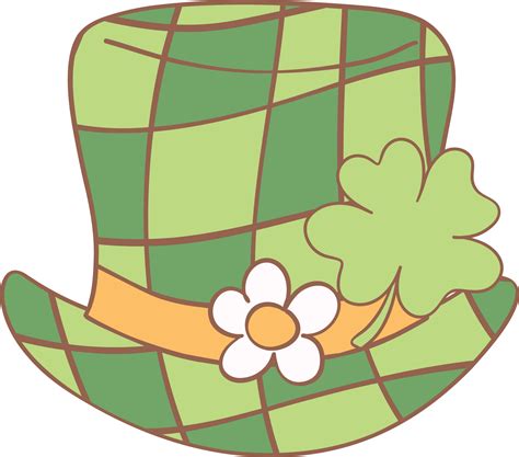 Retro groovy st patrick day hat 38453499 PNG