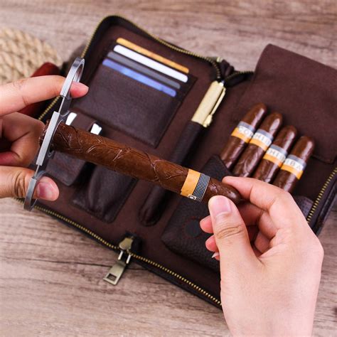 Top Grain Leather Cigar Case, Luxury Leather Cigar Cases,personalized ...