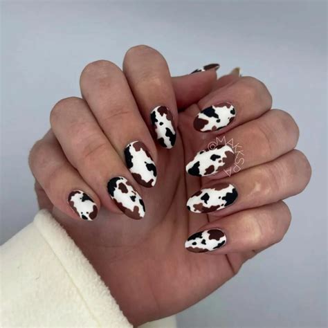 Brown Cow Print Nails: 30 Wild Manicure Ideas to Try - Nail Designs Daily