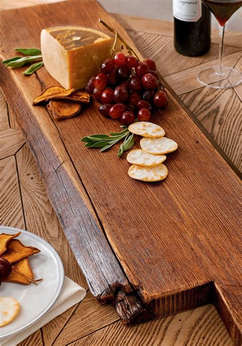 European Charcuterie Board with Live Edge & Reclaimed Wood Finish ...