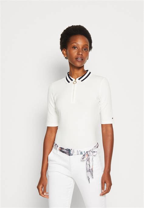 Tommy hilfiger white polo shirt womens online