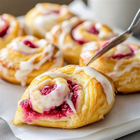 Lemon Raspberry Cheese Danish Rolls - lovely life with Rose