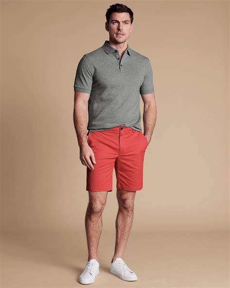 Men's Charles Tyrwhitt Shorts - Red Pink Size 36 Cotton Reviews ...