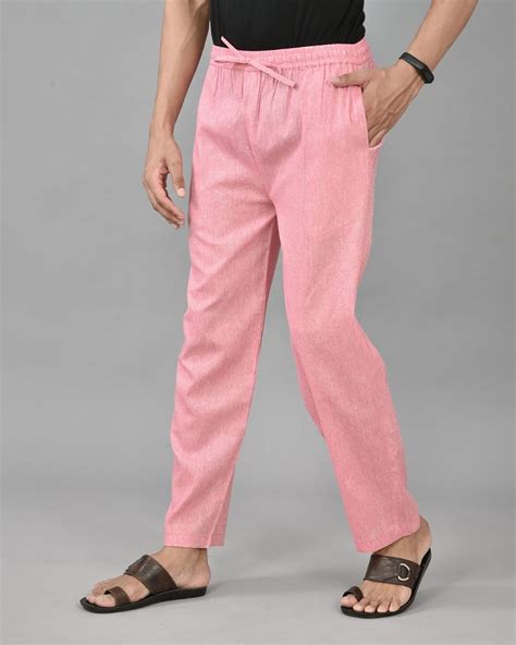 Buy Men's Pink Casual Pants Online in India at Bewakoof