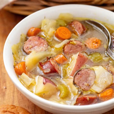 Instant Pot Kielbasa Cabbage Potato Soup - Simply Happy Foodie