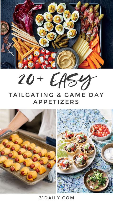 Easy Tailgating and Game Day Appetizers | Game day appetizers, Football ...