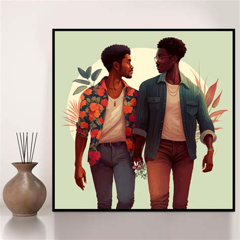 Gay Black Couple Art INSTANT DOWNLOAD Gay Black Men Art Black - Etsy