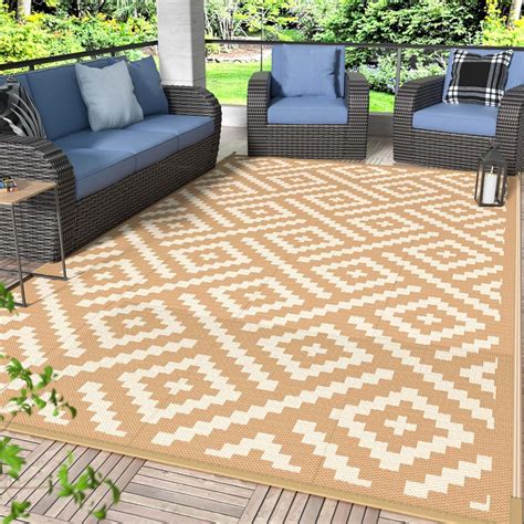 Amazon.com: GENIMO Outdoor Rugs 5x8 Waterproof, Reversible Mats ...