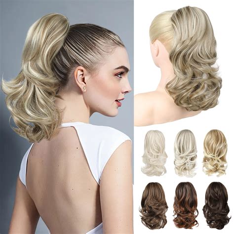 Amazon.com : NTYNTY Ponytail Extension, 14" Claw Clip in Ponytail Hair ...