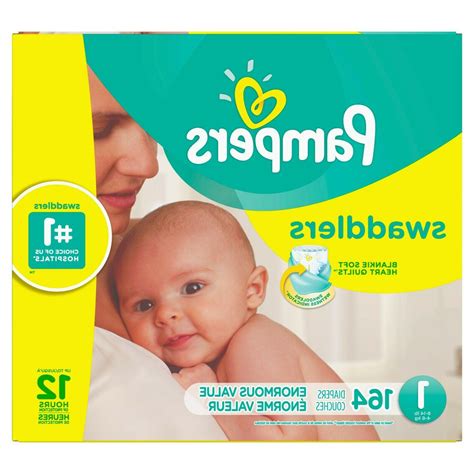 Pampers Baby Swaddlers Newborn Diapers Size 1,164 Count-