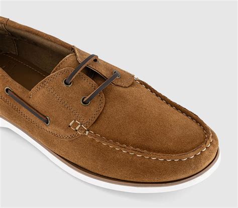 OFFICE Captain Suede Boat Shoes Tan Suede - Men's Casual Shoes