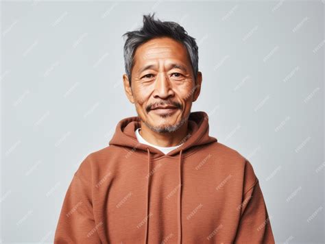 Premium AI Image | 50 year old asian man emotional dynamic pose