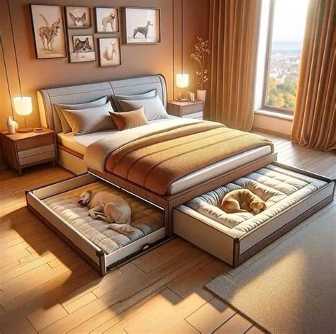 Pin by Negra Garzon on Home | Bedroom design, Built in dog bed, Home ...