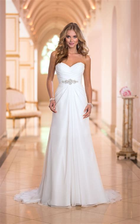 Sweetheart Strapless Wedding Dress Chiffon