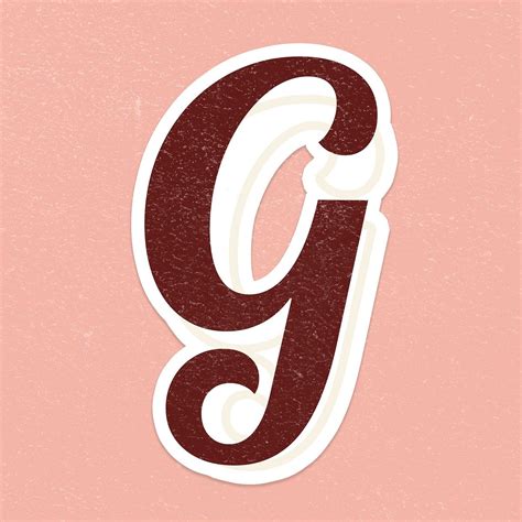 Letter G Font Printable A to Z Lettering Alphabet PSD
