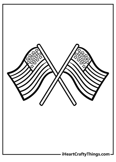 American Flag Coloring Page For Toddlers