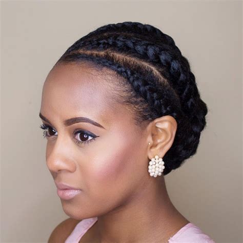 Natural Hairstyles Braids Updo - Fade Haircut Styles