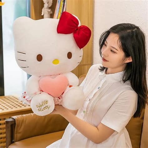Sanrio Hello Kitty Plush Kawaii Heart Cat Plush Doll Hello Kitty ...