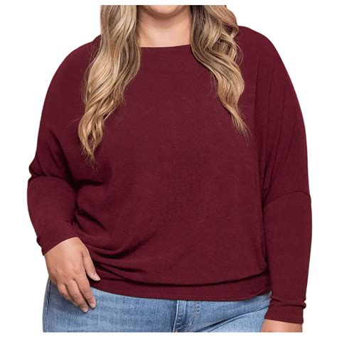 HXWCHs Women's Knitted Pullover Sweater Long Sleeve Crew Neck Printed Casual tops for ...