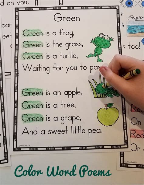 Color Word Poems for Shared Reading | Mrs. McGinnis' Little Zizzers ...