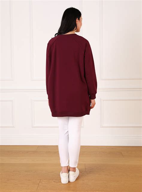 Maroon - Plus Size Sweatshirts