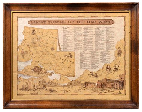 Ghost Towns of the Old West Map sold at auction on 18th September ...