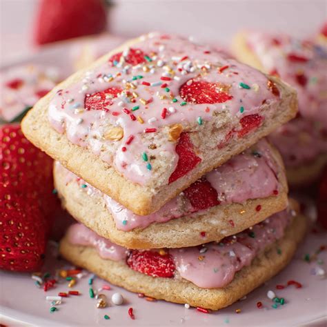 Strawberry Pop Tart Cookies