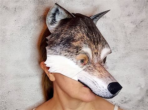Wolf Mask, Halloween Mask, Performance Mask Adjustable for Children and ...