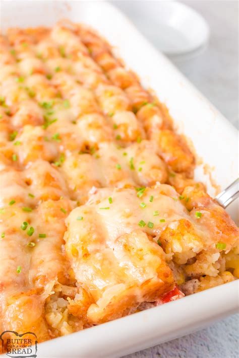 SOUTHWEST TATER TOT CASSEROLE - Butter with a Side of Bread