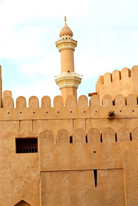 Minaret And Religion In Clear Sky In Oman Muscat The Old Mosque Photo Background And Picture For ...