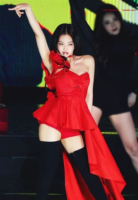 Custom Blackpink Jennie Solo Red One Shoulder High Low Dress - Etsy
