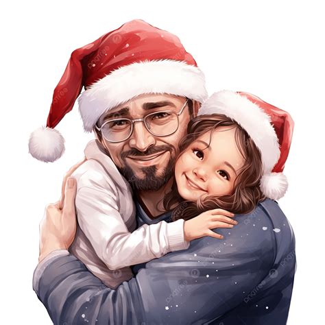 Happy Father Holds His Daughter In His Arms, Happy Christmas With Your Family, Dad And Daughter ...