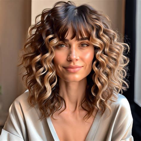 15 Curly Hair with Bangs Styles to Refresh Your Look - Burst of Style