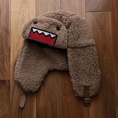domo kun ushanka cool trapper hat handmade by me.... - Depop