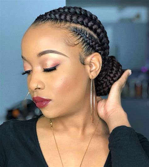 17 Stunning Cornrow Hairstyles For Black Women | Big cornrow braids ...