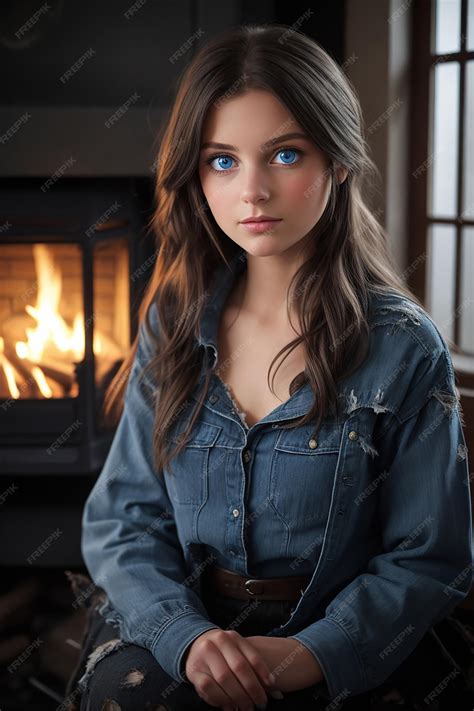 Premium AI Image | A brunette model long hair woman Photo Ai Generated