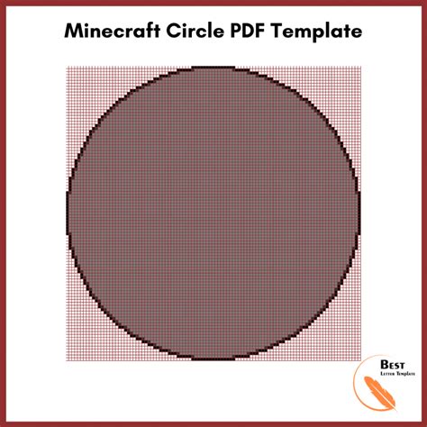Printable Minecraft Circle Template -- (Chart, Diagram)