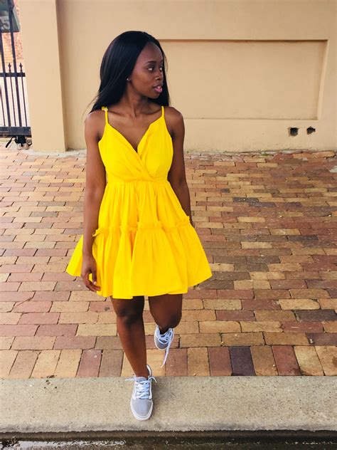 Pin by Brittany Johnson on Clothes | Short yellow dress, Fashion ...