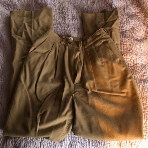 Vintage tan slacks from the 80s Like new! Size says... - Depop