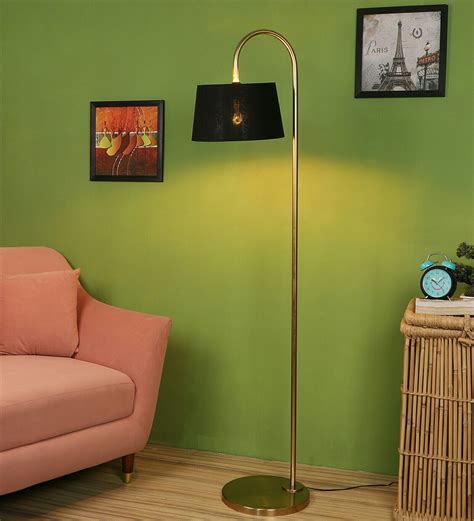 Buy Black Shade Floor Lamp With Metal Base By Forever Lights at 47% OFF ...