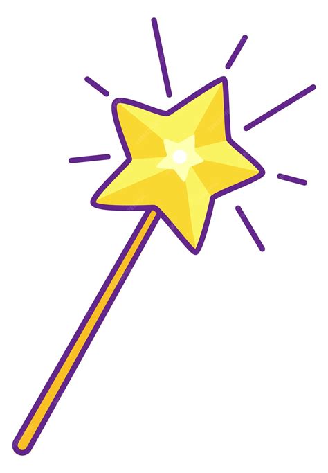 Magic wand icon color fantasy fairy stick | Premium Vector