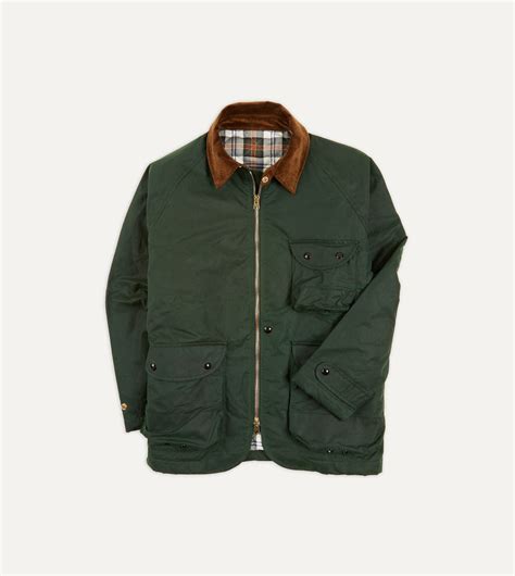 Green Waxed Coverall Jacket – Drakes