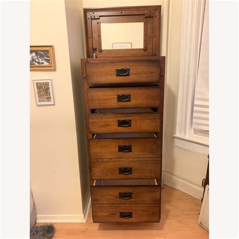 Tall Narrow Lift-Top Lingerie Dresser - AptDeco